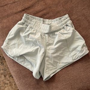 Lululemon light blue workout shorts